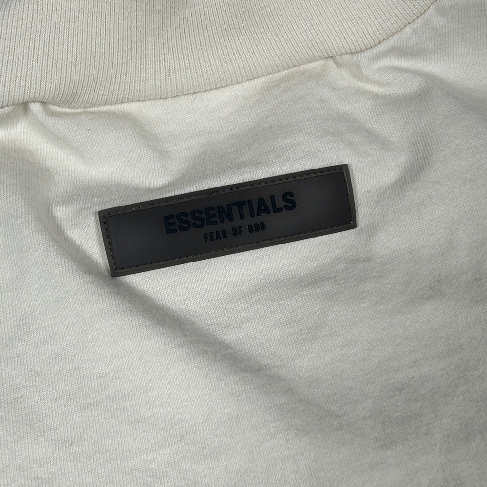 Fear of God Essentials T-Shirt Dress Womens XL Cream Tan Logo pockets - Picture 16 of 16